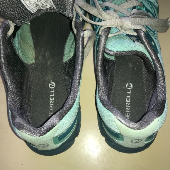 Merrell Bare Access trail running teal performance sneakers - Picture 7 of 15